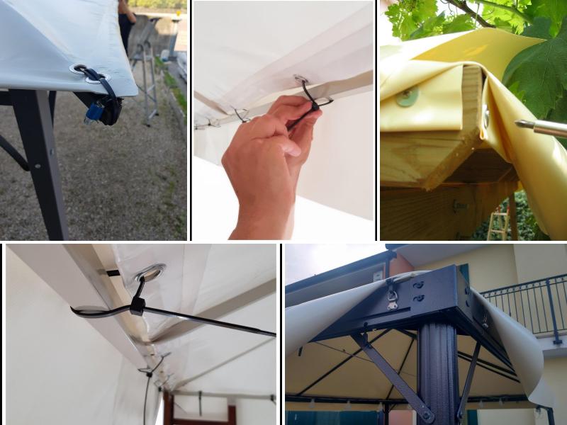 FISSAGGIO TELI PER GAZEBO
